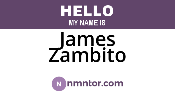 James Zambito