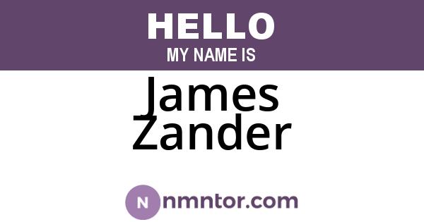 James Zander