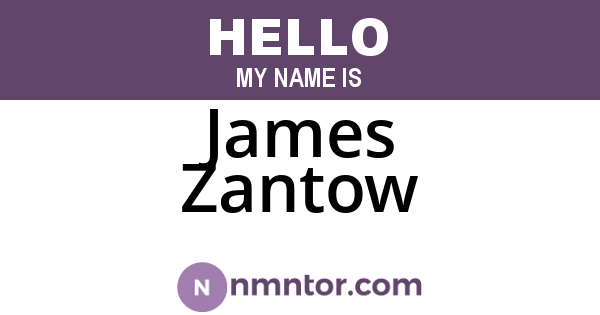 James Zantow