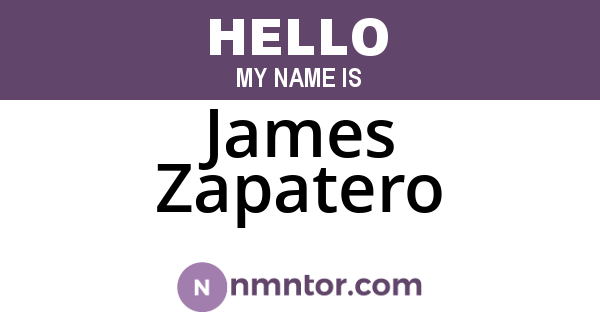 James Zapatero