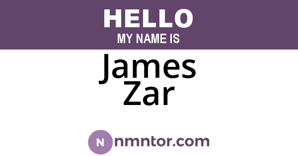 James Zar