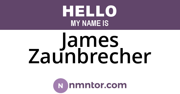 James Zaunbrecher