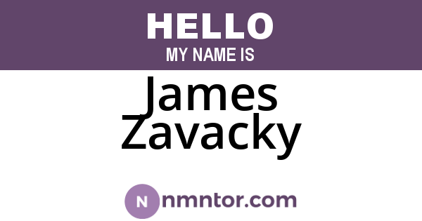 James Zavacky