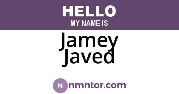 Jamey Javed
