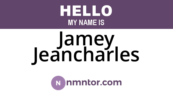 Jamey Jeancharles