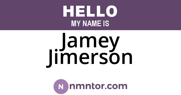 Jamey Jimerson