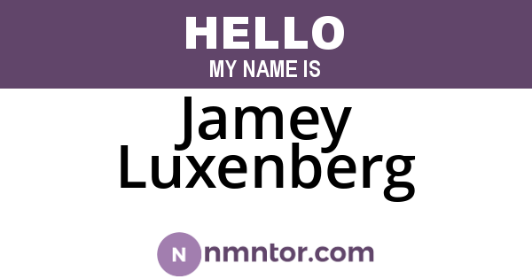 Jamey Luxenberg