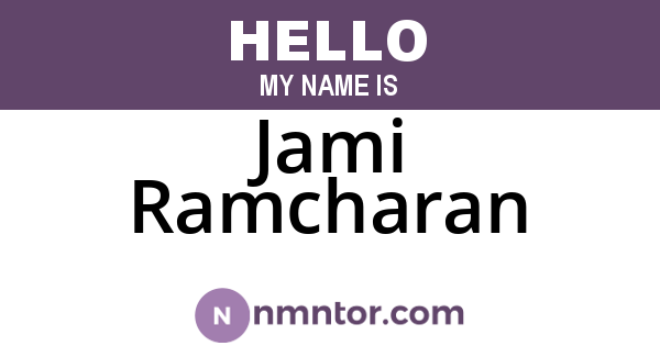 Jami Ramcharan