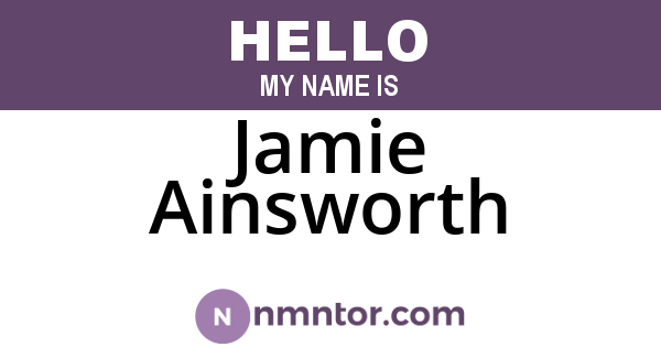 Jamie Ainsworth