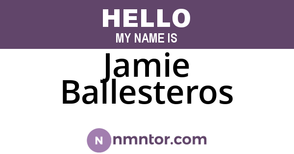 Jamie Ballesteros