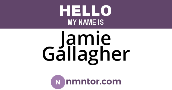 Jamie Gallagher