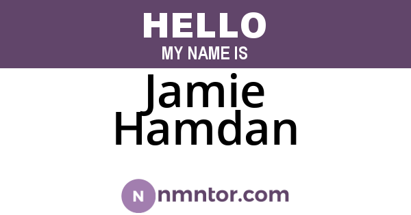 Jamie Hamdan