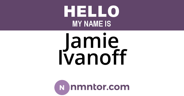 Jamie Ivanoff