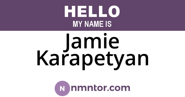 Jamie Karapetyan