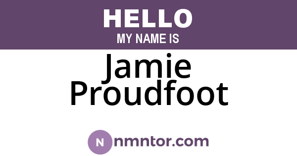 Jamie Proudfoot