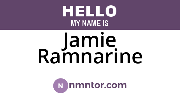 Jamie Ramnarine