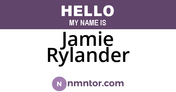 Jamie Rylander