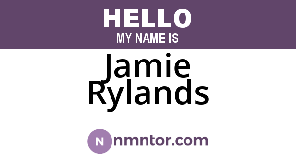 Jamie Rylands