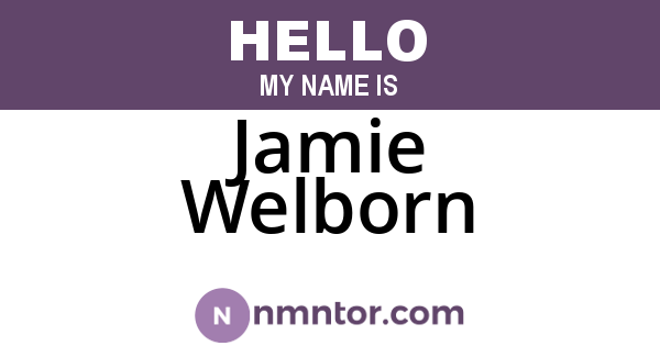 Jamie Welborn