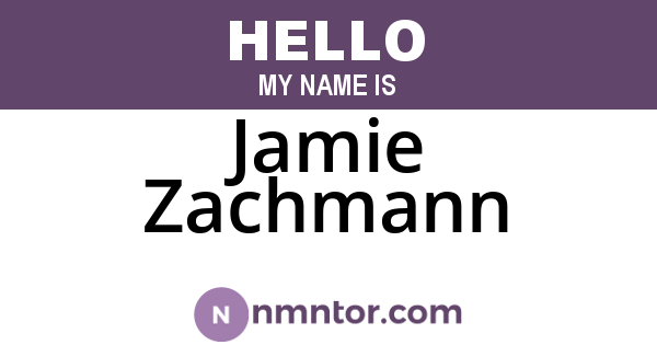 Jamie Zachmann
