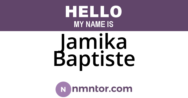 Jamika Baptiste