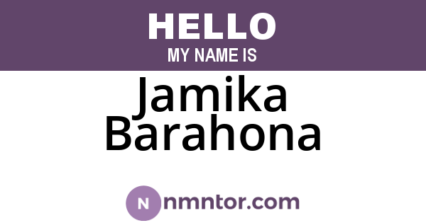 Jamika Barahona