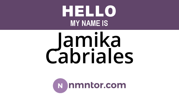 Jamika Cabriales