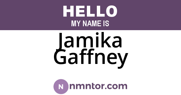 Jamika Gaffney