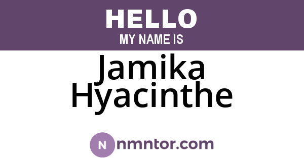 Jamika Hyacinthe