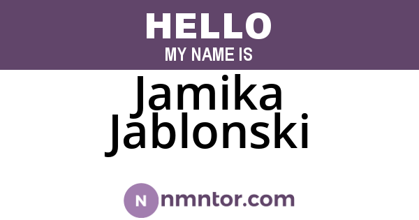 Jamika Jablonski