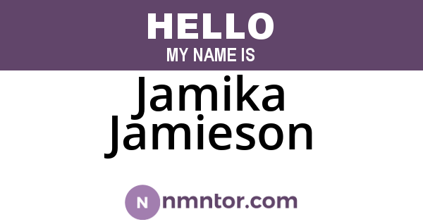 Jamika Jamieson
