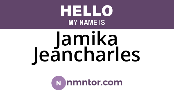 Jamika Jeancharles