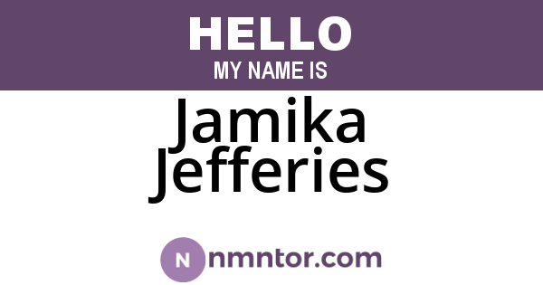 Jamika Jefferies
