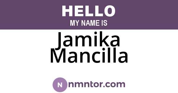 Jamika Mancilla