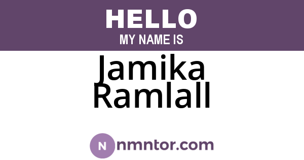 Jamika Ramlall