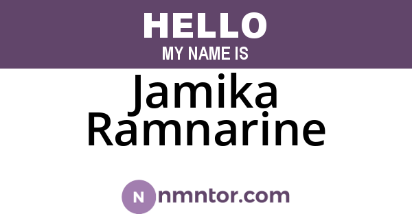Jamika Ramnarine