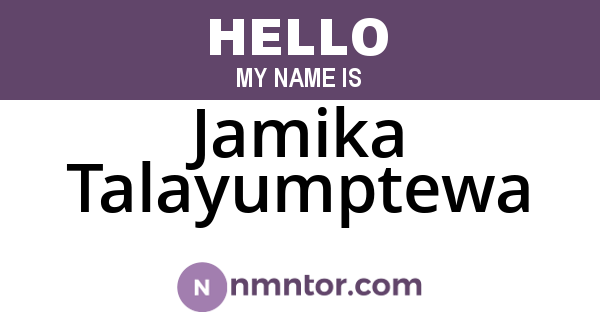 Jamika Talayumptewa
