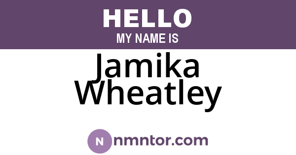 Jamika Wheatley