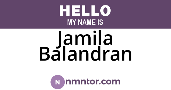 Jamila Balandran