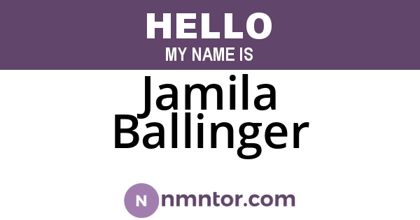 Jamila Ballinger