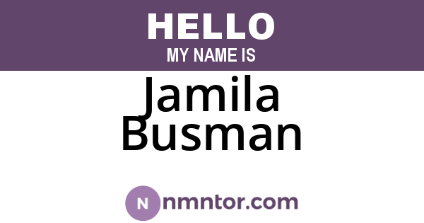 Jamila Busman