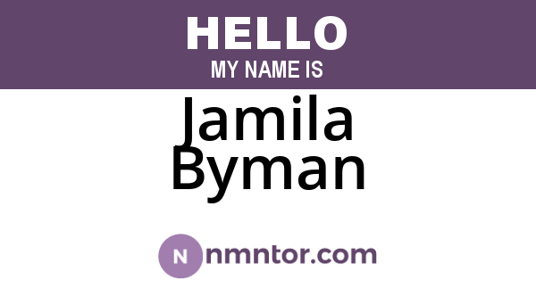 Jamila Byman