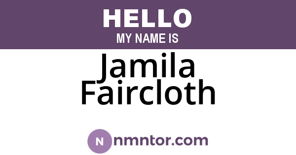 Jamila Faircloth