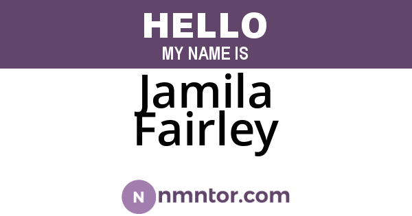 Jamila Fairley