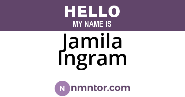 Jamila Ingram