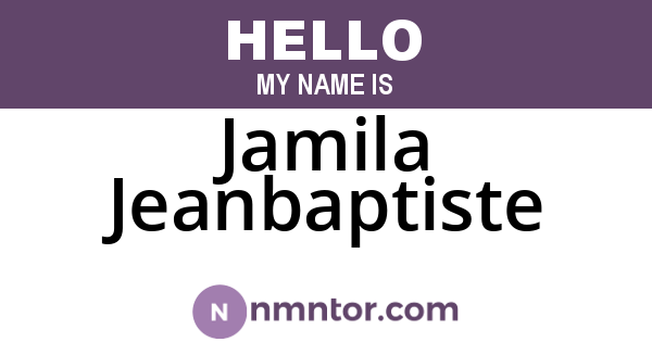 Jamila Jeanbaptiste