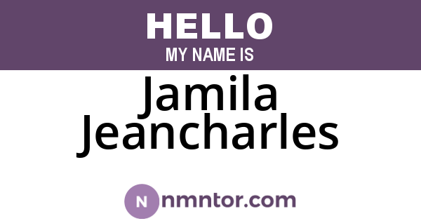Jamila Jeancharles