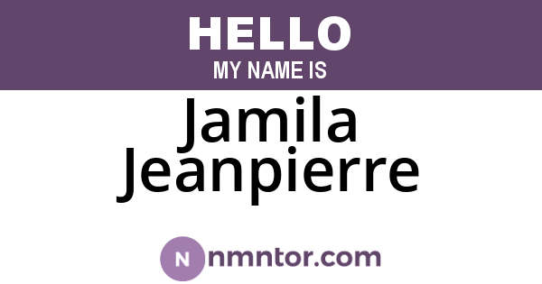 Jamila Jeanpierre