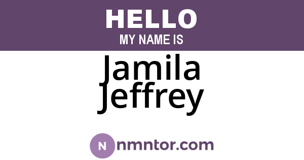 Jamila Jeffrey