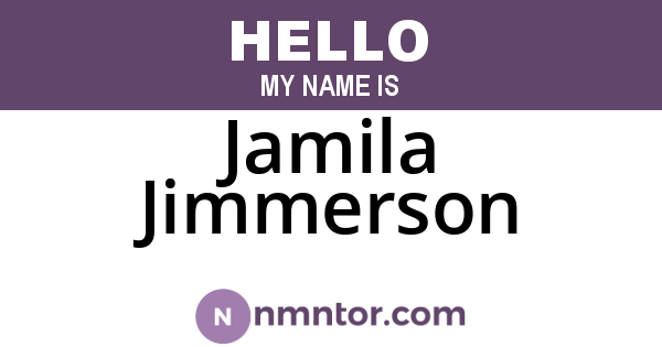 Jamila Jimmerson